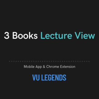 3 Books Lecture View in Seconds | Mobile App & Chrome Extension | VU Legends