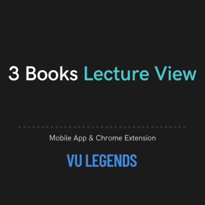 3 Books Lecture View in Seconds | Mobile App & Chrome Extension | VU Legends
